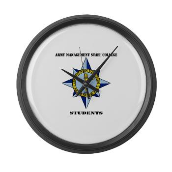 AMSCC - M01 - 03 - DUI - Army Management Staff College Students with Text - Large Wall Clock