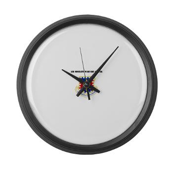 AMWC - M01 - 03 - Air Mobility Warfare Center with Text - Large Wall Clock