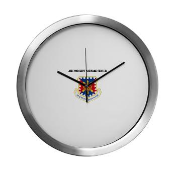 AMWC - M01 - 03 - Air Mobility Warfare Center with Text - Modern Wall Clock