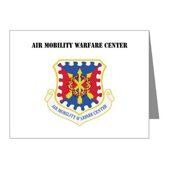 AMWC - M01 - 02 - Air Mobility Warfare Center with Text - Note Card(Pk of 20)
