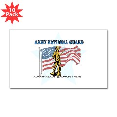 ANG - M01 - 01 - Army National Guard Sticker (Rectangle 10 pk) - Click Image to Close