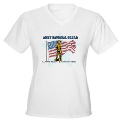 ANG - A01 - 04 - Army National Guard Women's V-Neck T-Shirt