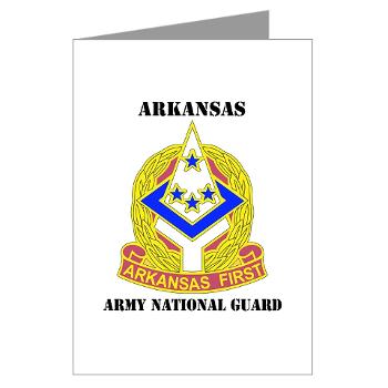 ARARNG - M01 - 02 - DUI - Arkansas Army National Guard With Text - Greeting Cards (Pk of 10)