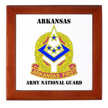 ARARNG - M01 - 03 - DUI - Arkansas Army National Guard With Text - Keepsake Box
