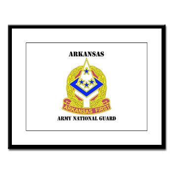 ARARNG - M01 - 02 - DUI - Arkansas Army National Guard With Text - Large Framed Print
