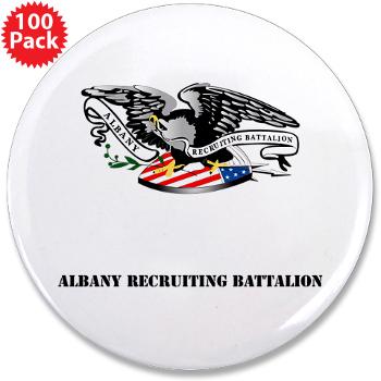 ARB - M01 - 01 - DUI - Albany Recruiting Bn with Text - 3.5" Button (100 pack)