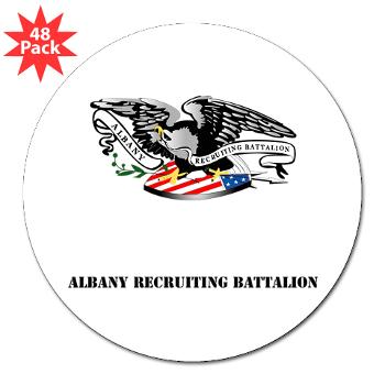 ARB - M01 - 01 - DUI - Albany Recruiting Bn with Text - 3" Lapel Sticker (48 pk)