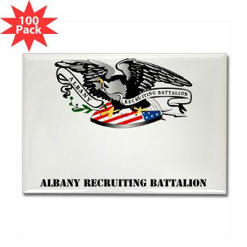 ARB - M01 - 01 - DUI - Albany Recruiting Bn with Text - Rectangle Magnet (100 pack)