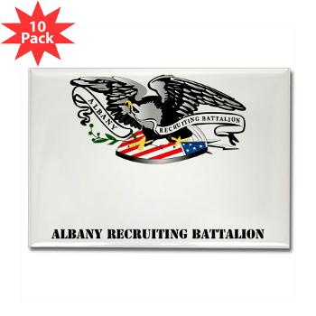 ARB - M01 - 01 - DUI - Albany Recruiting Bn with Text - Rectangle Magnet (10 pack)