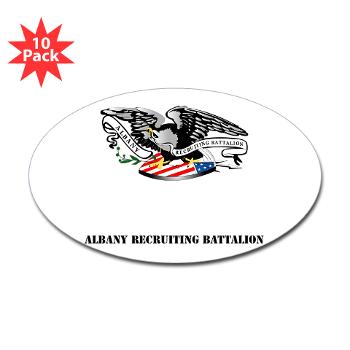 ARB - M01 - 01 - DUI - Albany Recruiting Bn with Text - Sticker (Oval 10 pk)