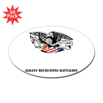ARB - M01 - 01 - DUI - Albany Recruiting Bn with Text - Sticker (Oval 50 pk)