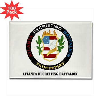 ARB - M01 - 01 - DUI - Atlanta Recruiting Bn with Text Rectangle Magnet (100 pack) - Click Image to Close