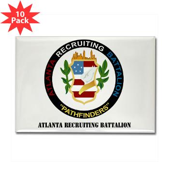 ARB - M01 - 01 - DUI - Atlanta Recruiting Bn with Text Rectangle Magnet (10 pack) - Click Image to Close