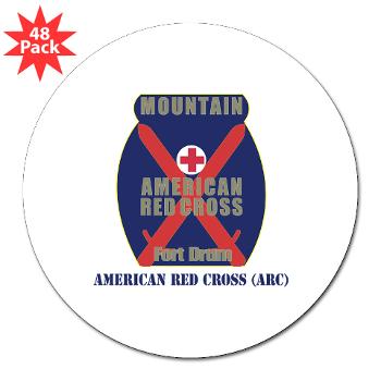 ARC - M01 - 01 - American Red Cross (ARC) with Text - 3" Lapel Sticker (48 pk)