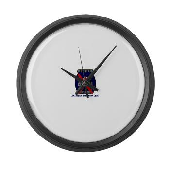 ARC - M01 - 03 - American Red Cross (ARC) with Text - Large Wall Clock