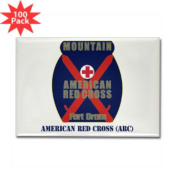 ARC - M01 - 01 - American Red Cross (ARC) with Text - Rectangle Magnet (100 pack)