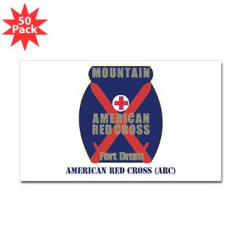 ARC - M01 - 01 - American Red Cross (ARC) with Text - Sticker (Rectangle 50 pk)