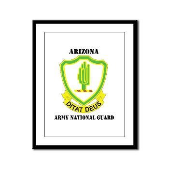 ARIZONAARNG - M01 - 02 - DUI - Arizona Army National Guard with Text Framed Panel Print