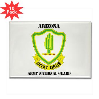 ARIZONAARNG - M01 - 01 - DUI - Arizona Army National Guard with Text Rectangle Magnet (10 pack)