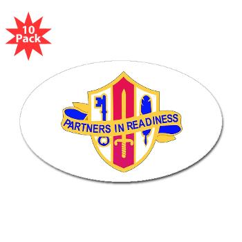 ARJSTSC - M01 - 01 - DUI - ARMY Reserve Joint and Special Troops Support Command with Text - Sticker (Oval 10 pk)
