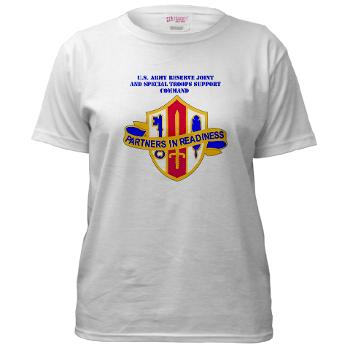 ARJSTSC - A01 - 04 - DUI - ARMY Reserve Joint and Special Troops Support Command with Text - Women's T-Shirt - Click Image to Close