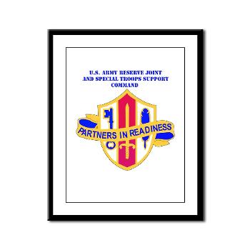 ARJSTSC - M01 - 02 - DUI - ARMY Reserve Joint and Special Troops Support Command with Text - Framed Panel Print