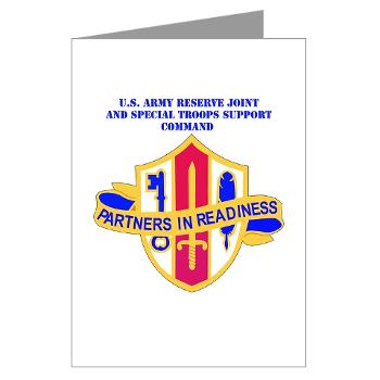 ARJSTSC - M01 - 02 - DUI - ARMY Reserve Joint and Special Troops Support Command with Text - Greeting Cards (Pk of 20)