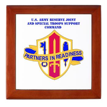 ARJSTSC - M01 - 03 - DUI - ARMY Reserve Joint and Special Troops Support Command with Text - Keepsake Box