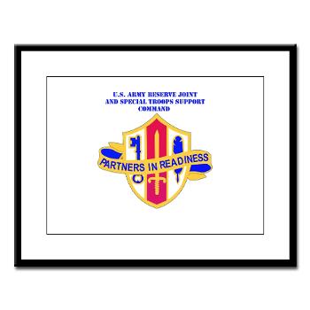 ARJSTSC - M01 - 02 - DUI - ARMY Reserve Joint and Special Troops Support Command with Text - Large Framed Print