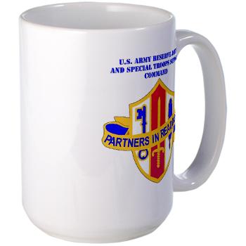 ARJSTSC - M01 - 03 - DUI - ARMY Reserve Joint and Special Troops Support Command with Text - Large Mug