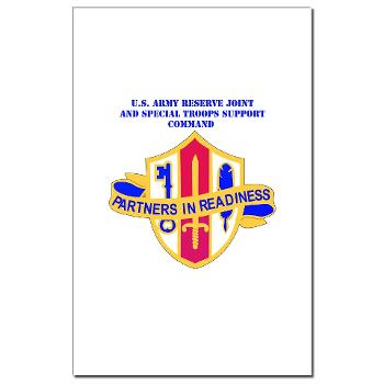 ARJSTSC - M01 - 02 - DUI - ARMY Reserve Joint and Special Troops Support Command with Text - Mini Poster Print