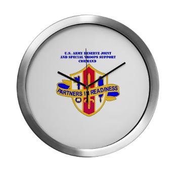 ARJSTSC - M01 - 03 - DUI - ARMY Reserve Joint and Special Troops Support Command with Text - Modern Wall Clock