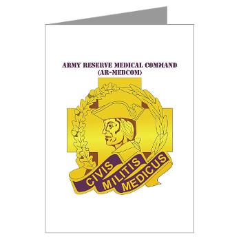ARMC - M01 - 02 - DUI - Army Reserve Medical Command with Text Greeting Cards (Pk of 10) - Click Image to Close