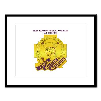 ARMC - M01 - 02 - DUI - Army Reserve Medical Command with Text Large Framed Print - Click Image to Close