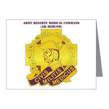 ARMC - M01 - 02 - DUI - Army Reserve Medical Command with Text Note Cards (Pk of 20)
