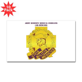 ARMC - M01 - 01 - DUI - Army Reserve Medical Command with Text Sticker (Rectangle 10 pk)