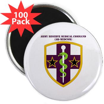 ARMC - M01 - 01 - SSI - Army Reserve Medical Command with Text 2.25" Magnet (100 pack)