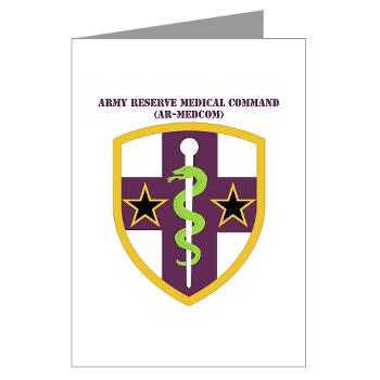ARMC - M01 - 02 - SSI - Army Reserve Medical Command with Text Greeting Cards (Pk of 20)