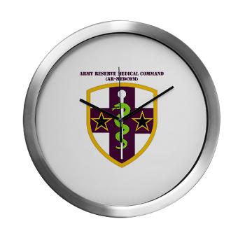 ARMC - M01 - 03 - SSI - Army Reserve Medical Command with Text Modern Wall Clock - Click Image to Close
