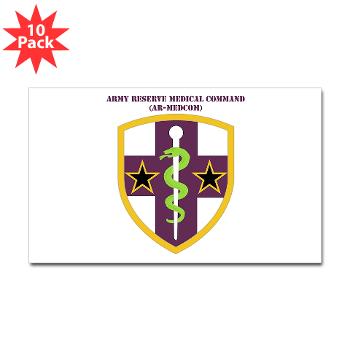 ARMC - M01 - 01 - SSI - Army Reserve Medical Command with Text Sticker (Rectangle 10 pk)