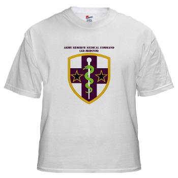 ARMC - A01 - 04 - SSI - Army Reserve Medical Command with Text White T-Shirt - Click Image to Close