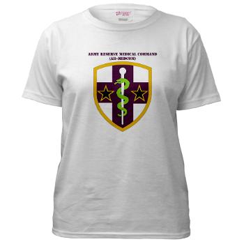 ARMC - A01 - 04 - SSI - Army Reserve Medical Command with Text Women's T-Shirt - Click Image to Close