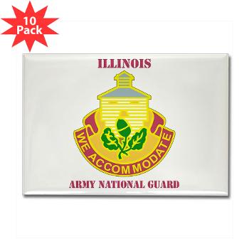 ARNGILLINOIS - M01 - 01 - DUI - ILLINOIS ARNG with Text - Rectangle Magnet (10 pack) - Click Image to Close