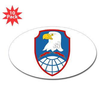 ASMDC - M01 - 01 - SSI - US - Army Space & Missile Defense Command - Sticker (Oval 10 pk) - Click Image to Close
