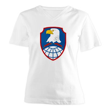 ASMDC - A01 - 04 - SSI - US - Army Space & Missile Defense Command - Women's V-Neck T-Shirt