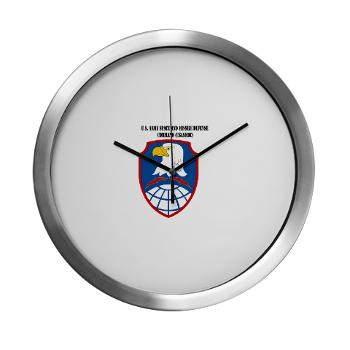 ASMDC - M01 - 03 - SSI - US - Army Space & Missile Defense Command with Text - Modern Wall Clock