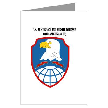 ASMDC - M01 - 02 - SSI - US - Army Space & Missile Defense Command with Text - Note Cards (Pk of 20) - Click Image to Close