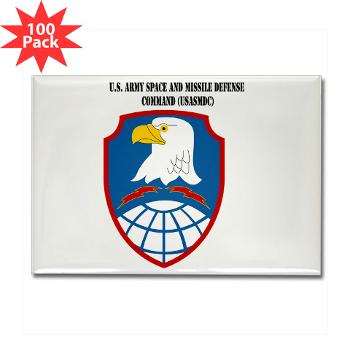 ASMDC - M01 - 01 - SSI - US - Army Space & Missile Defense Command with Text - Rectangle Magnet (100 pack) - Click Image to Close