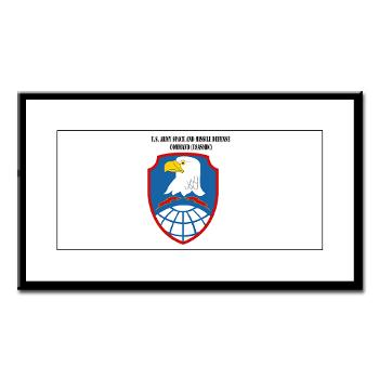 ASMDC - M01 - 02 - SSI - US - Army Space & Missile Defense Command with Text - Small Framed Print