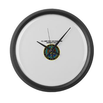 ATEC - M01 - 03 - U.S. Army Test and Evaluation Command (ATEC) with Text - Large Wall Clock - Click Image to Close
